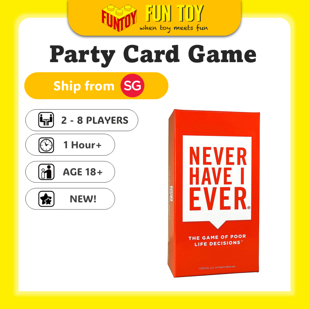 (FunToy SG) Never Have I Ever (NHIE) - การ์ดเกมปาร์ตี้ - ผู้เล่นเกมปาร์ตี้ 12+
