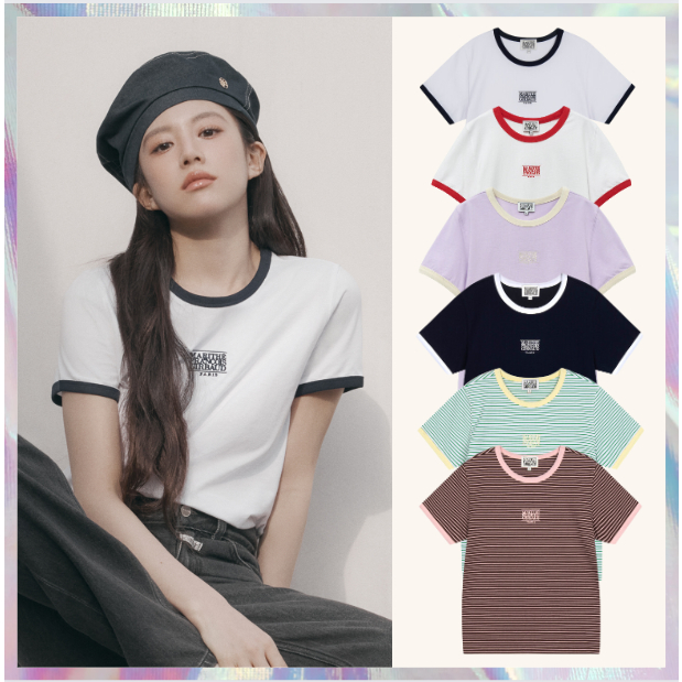 [MARITHE Francois GIRBAUD] W CLASSIC LOGO RINGER TEE 6 สี