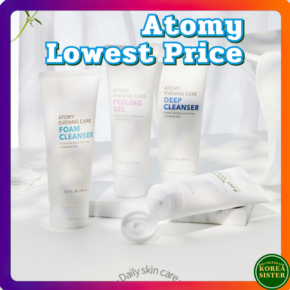 Atomy Evening Care 4set / Deep Cleanser 150ml / Foam Cleanser 150ml / Peeling gel 120ml / Peel off Mask 120ml / korea / home spa / ราคาถูกที่สุด