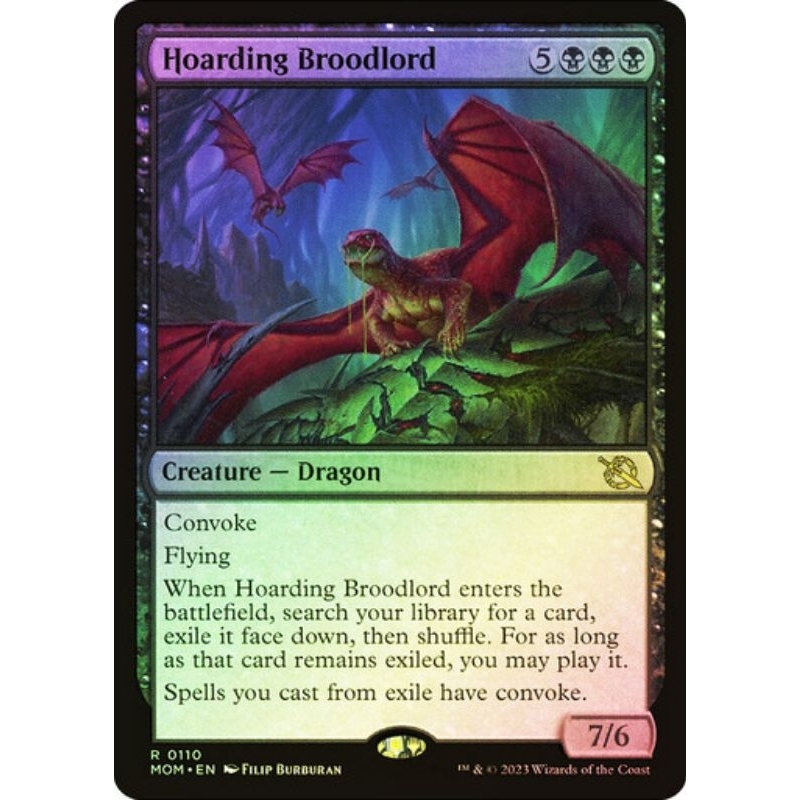 MTG March of the Machine - ฟอยล์ Hoarding Broodlord