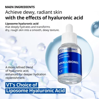 [VT] Cica Exosome Ampoule (AZELAIC Acid, PDRN, GLUTATHION, Liposomal Hyaluronic Acid, SQUALANE) [เรือธงอย่างเป็นทางการ]