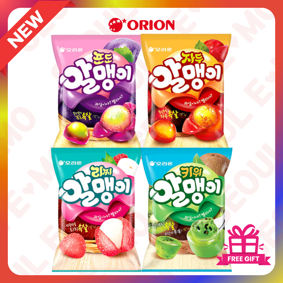 *ใหม่* Orion Fruit Gummy Jelly 67g Grape Plum Lychee Kiwi Korean Popular Best No.1