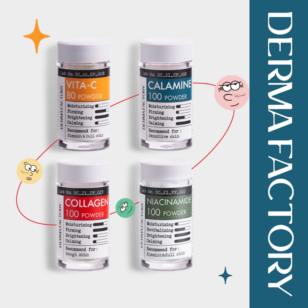 [Derma Factory] Vita-C Collagen Calamine Niacinamide Powder | Oliveyoung Single Ingredient เครื่องสําอางที่ปรับแต่งได้ กรดแอสคอร์บิก