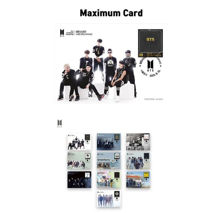บัตรสูงสุดแสตมป ์ BTS [ 10ea ] [BTS 10th Anniversary ]