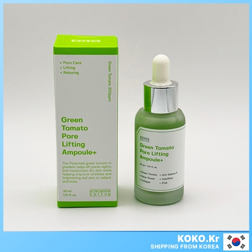 Sungboon EDITOR Green Tomato Pore Lifting Ampoule Plus 30ml พร้อม (EXP : Latest~) FREEBIES