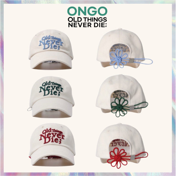 [ONGO] Unisex FLOWER KNOT CAP 3 สี