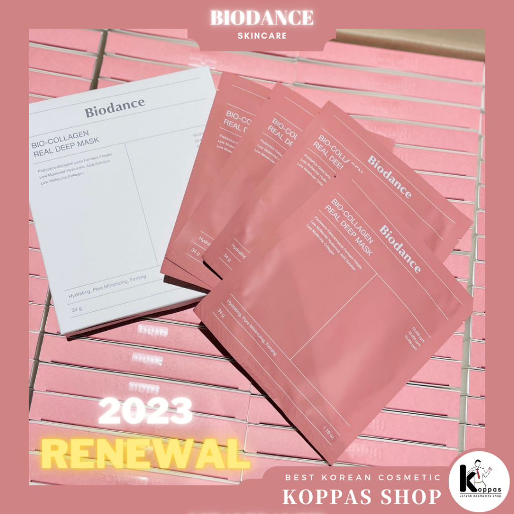 [BIODANCE] Bio-Collagen Real Deep Mask 34 กรัม * 4pc แผ่นมาส์กหน้าคอลลาเจน คอลลาเจน ให้ความชุ่มชื้น 