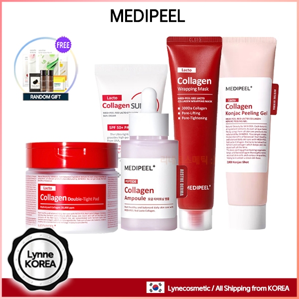 Medi-peel Red Lacto Collagen Peeling Pad / ทําความสะอาด / ลอก / ครีมกันแดด