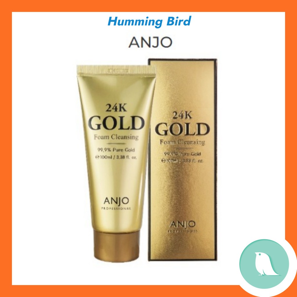 [ANJO ] โฟมล้างหน้า สีทอง 24K 100 มล.