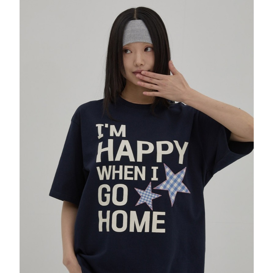 I am HAPPY เสื้อยืดแขนสั้น 3 สี