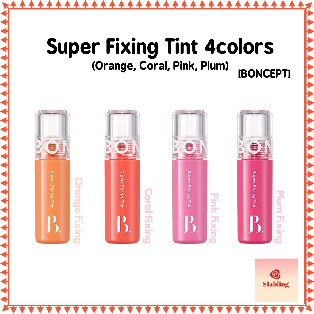 [ Boncept ] Super Fixing Tint 4,5g 4 สี ส ้ ม Coral, Pink, Plum