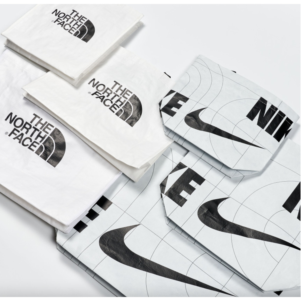Nike, The North Face กระเป๋าสะพายไหล่ กระเป๋าช้อปปิ้ง ทรงโท้ท ใช้ซ้ําได้ ขนาด S/M/L