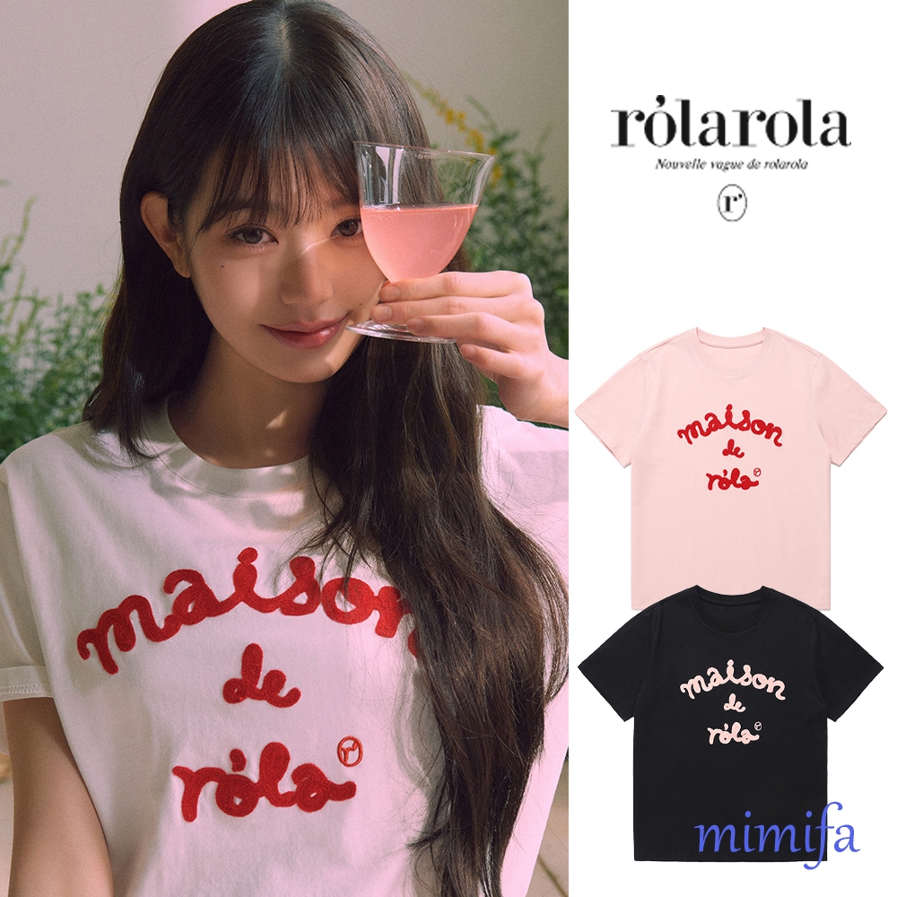[ROLAROLA] Jang Won Young pick MAISON DE ROLA EMBROIDERY T-SHIRT