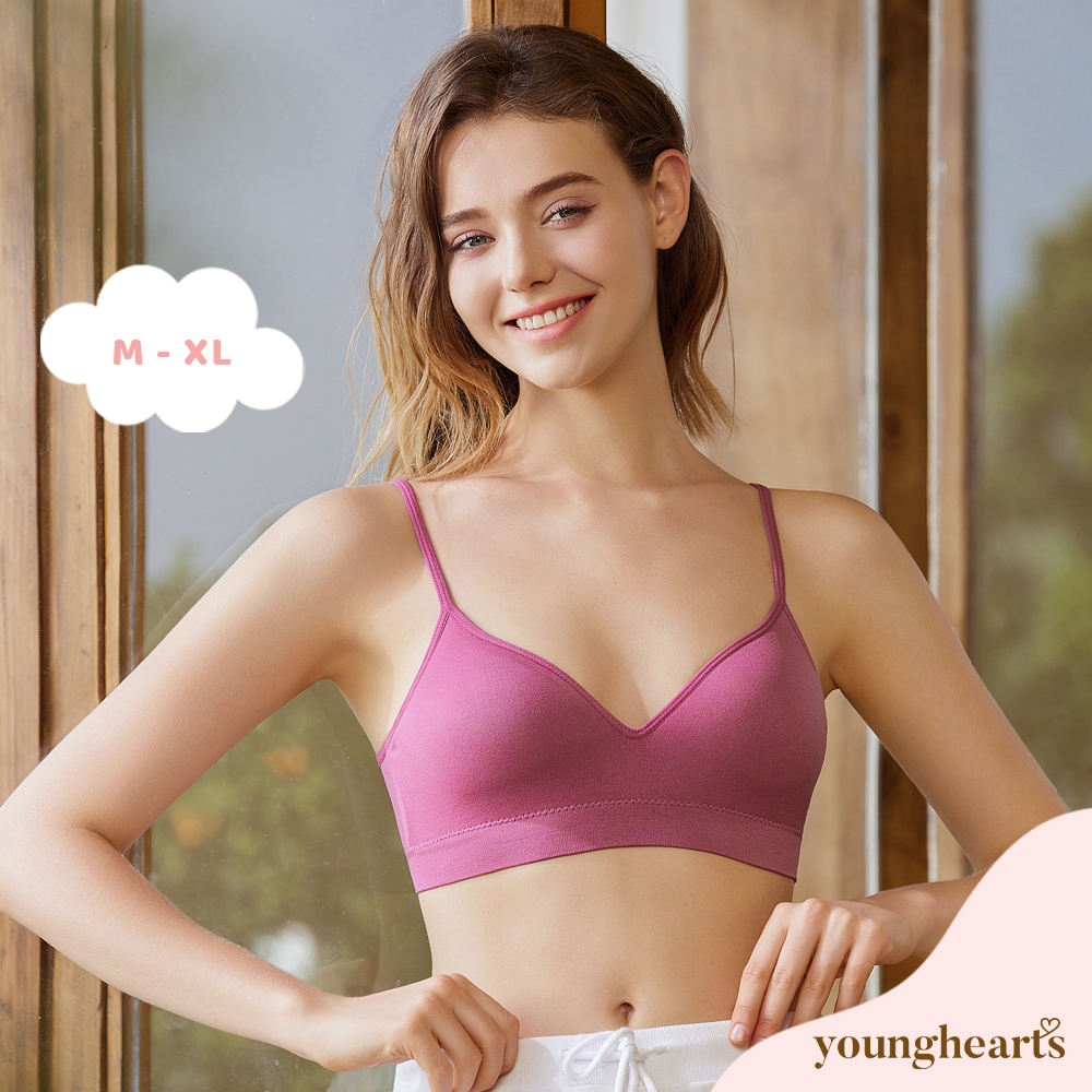 Young Hearts Young Curves Seamless Basic Triangle Bralette พร้อมตะขอหลัง C02-100018