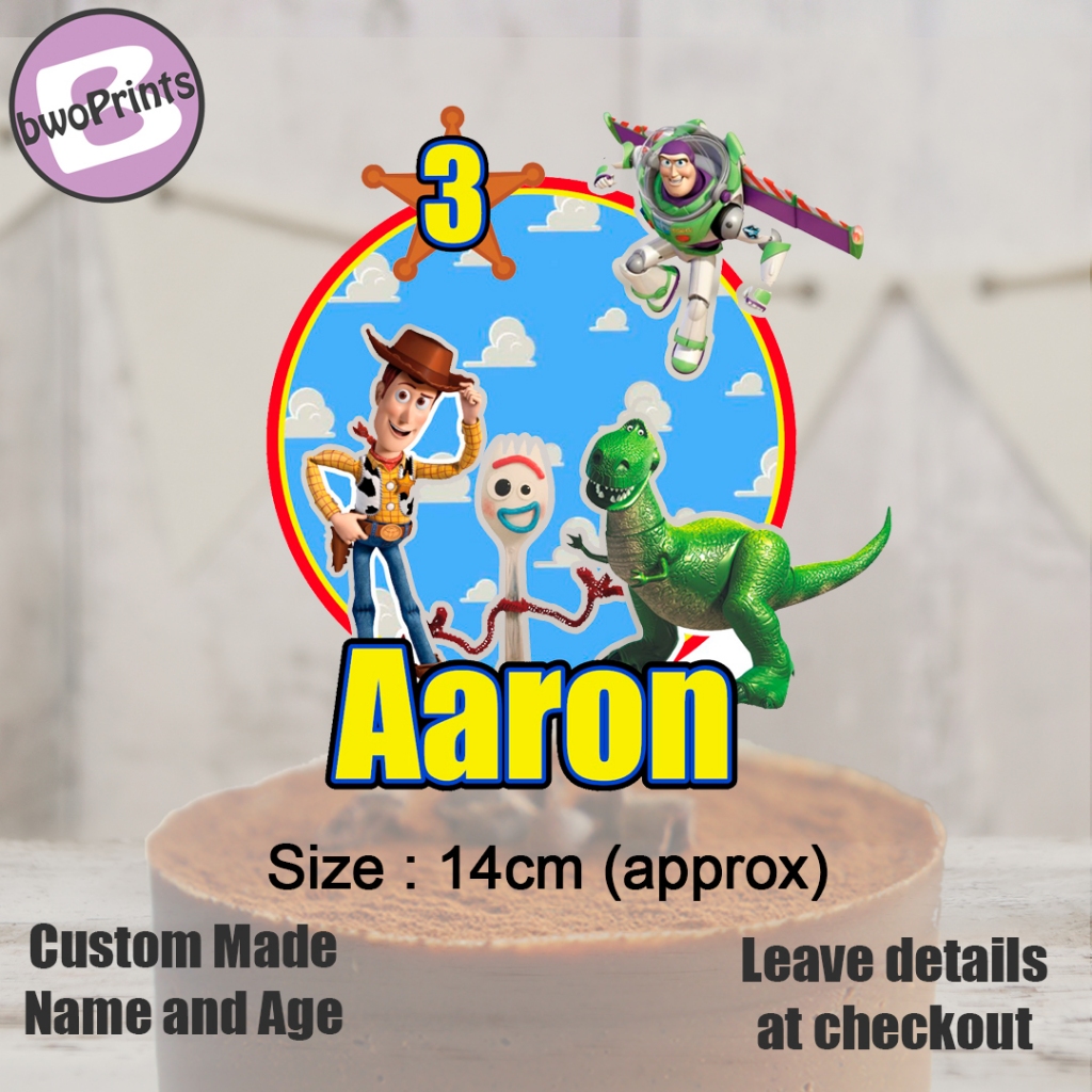Toy Story เค้ก Topper Cupcake Toppers วันเกิดแบนเนอร์ป้ายสติกเกอร์ Baby Shower งานแต่งงานฉลอง