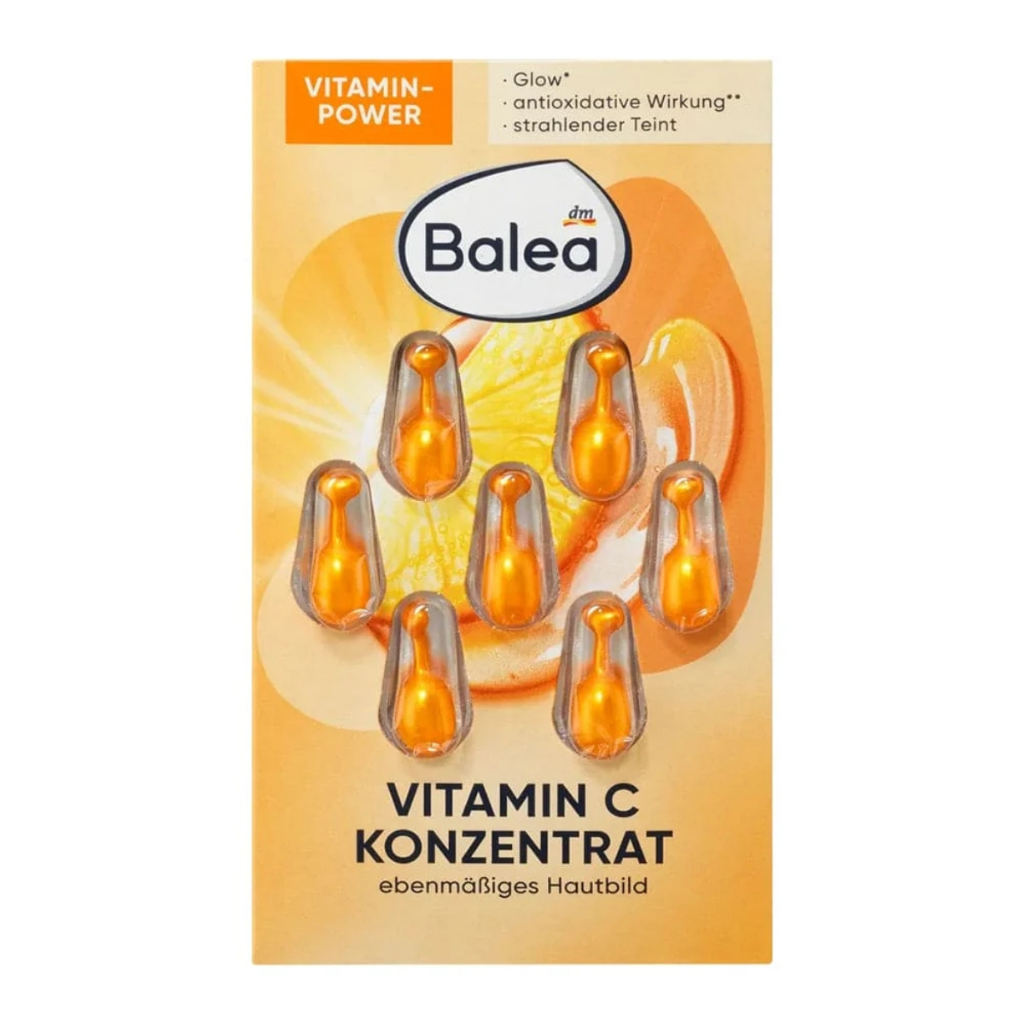 Balea Vitamin C Concentrate 7-capsule, High Vitamin Serum Whitening Brightening / จากโซล, เกาหลี