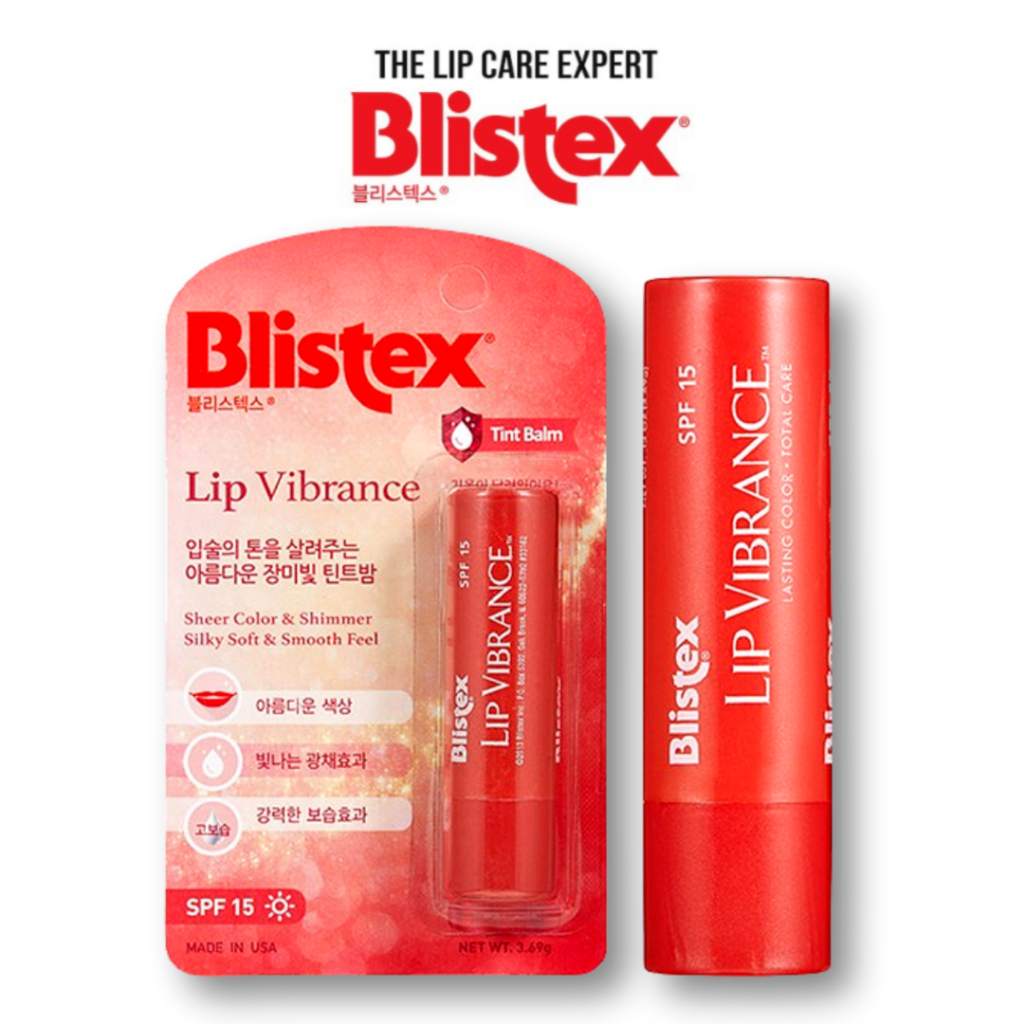 Blistex Lip Vibrance Tinted Balm - Hydrating Lip Care พร ้ อม SPF 15, Sheer Color, Protected Lips