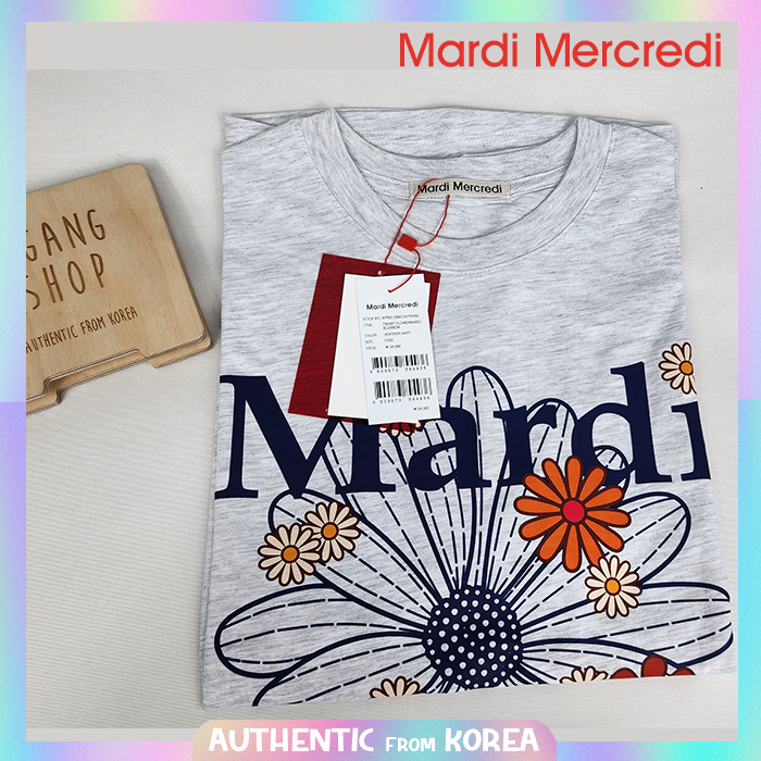 Mardi MERCREDI เสื้อยืดผู้หญิง FLOWERMARDI BLOSSOM_HEATHER NAVY