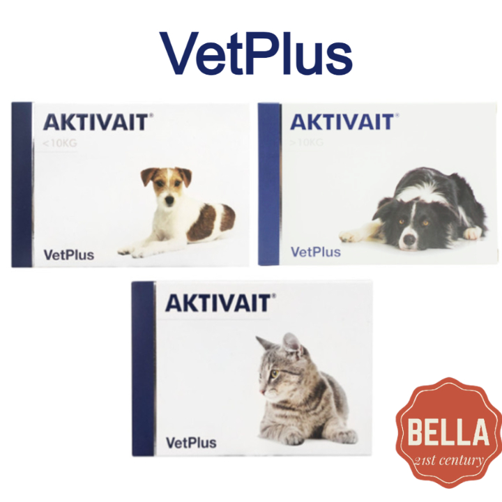[VetPlus] AKTIVAIT Small / Medium & Large / Breed for Dogs / Cats 60 Capsules อาหารเสริมโภชนาการสําห