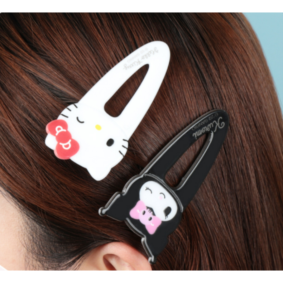 SANRIO [ซานริโอ] กิ๊บติดผมน่ารักคว้าคลิปนักเรียนสาวหน้าม้าคลิปกิ๊บเครื่องประดับผม/คลิปคุโรมิ