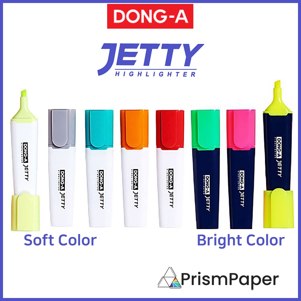 Dong-a Jetty Highlighter Bright / Soft Color, Chisel Nib [Made in Korea]