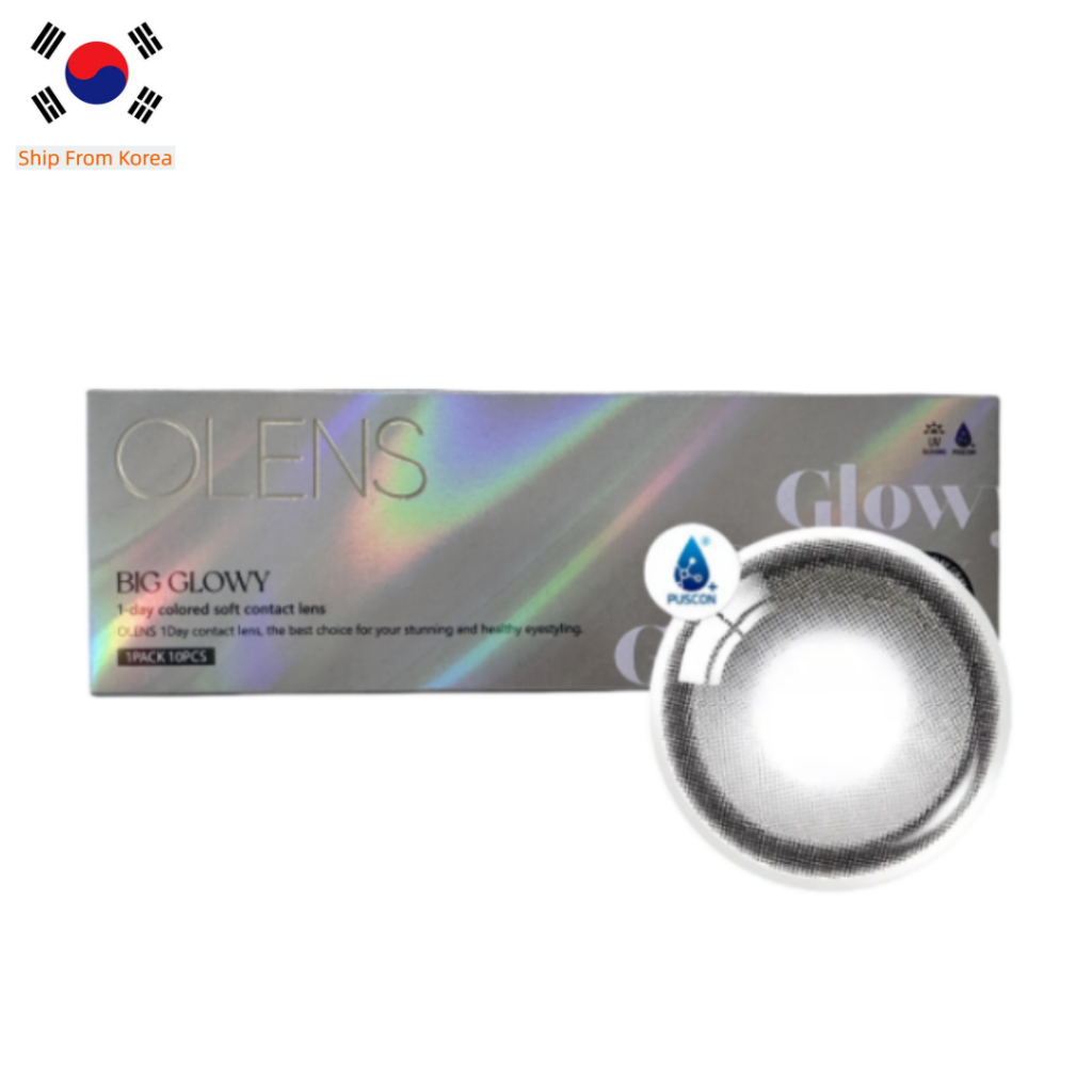 Olens BIG GLOWY GREY 10P คอนแทคเลนส์ เลนส์เกาหลี เลนส์