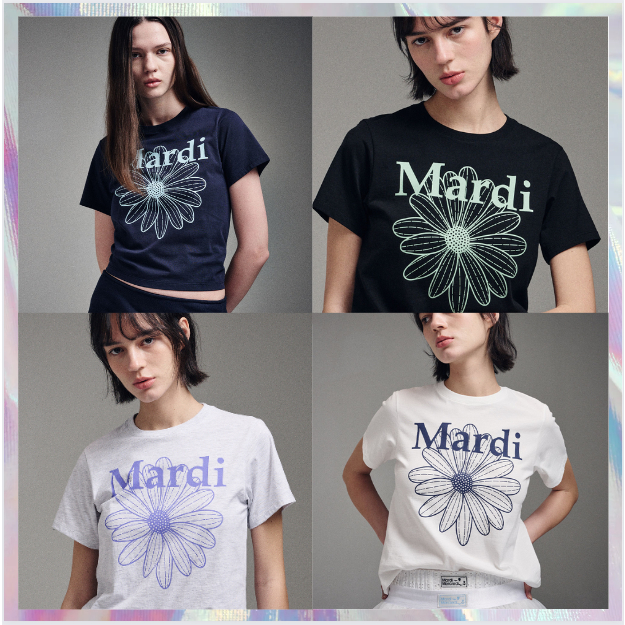 [MARDI Mercredi] SLIM TSHIRT FLOWERMARDI 4 สี