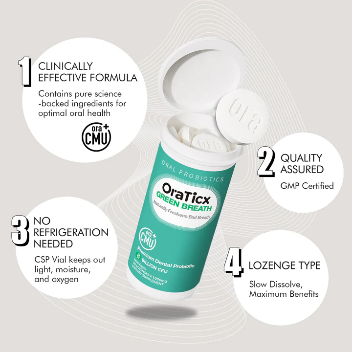 [OraTicx] ลมหายใจสีเขียว, เดนติ, โปรไบโอติกในช่องปาก, สุขภาพ, ดูแลช่องปาก, ภูมิคุ้มกัน, กลิ่นปาก, ผลิตในเกาหลี - รูปที่ 5