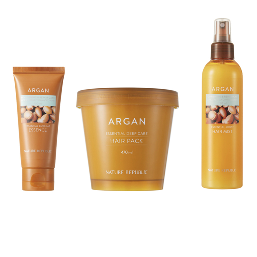 [NATURE Republic] Argan Essential Deep Care /Hair Pack / Mist / Curl Essence