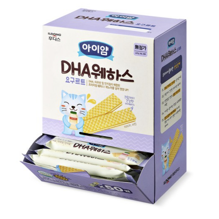 Ildong Foodis Aiyum DHA เวเฟอร์โยเกิร์ต 50 ชิ้น