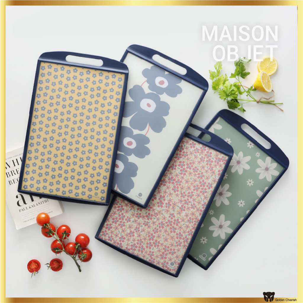 [ ผลิตในเกาหลี ] Maison Objet เขียงสองด ้ านปลอดสาร BPA ต ้ านเชื ้ อแบคทีเรีย (39x24ซม . )
