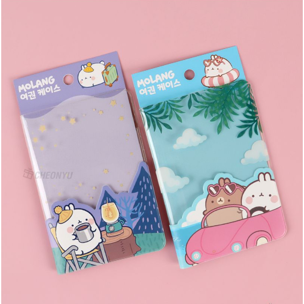 [Molang ] การออกแบบสุ ่ ม 1 น ่ ารักหนังสือเดินทางกระเป ๋ าเดินทางผู ้ ถือกระเป ๋ าเดินทางผู ้ ถือหนังสือเดินทางปกกระเป ๋ าสตางค ์ เดินทาง
