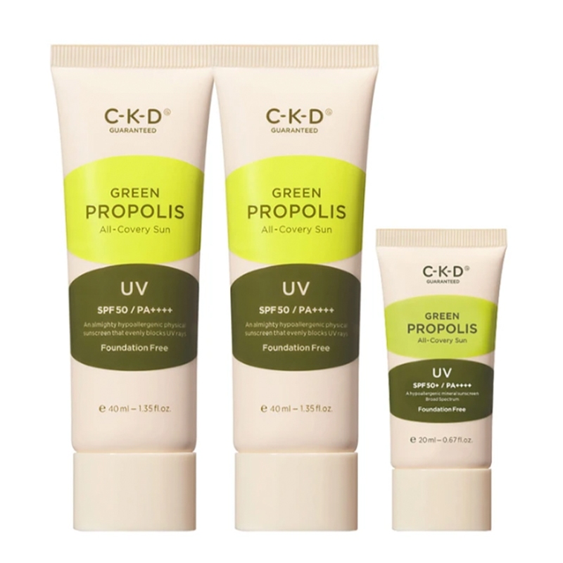 Ckd Green Propolis All Cover Sunscreen SPF50+ | ป้องกันรังสียูวีและให้ความชุ่มชื้น | ผิวแพ้ง่าย | คร