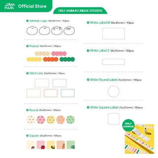 [Malang Honey] JAMMUK เครื่องพิมพ์ฉลากไร้สาย บลูทูธ ขนาดเล็ก – พร้อมกระดาษปลอดสาร BPA