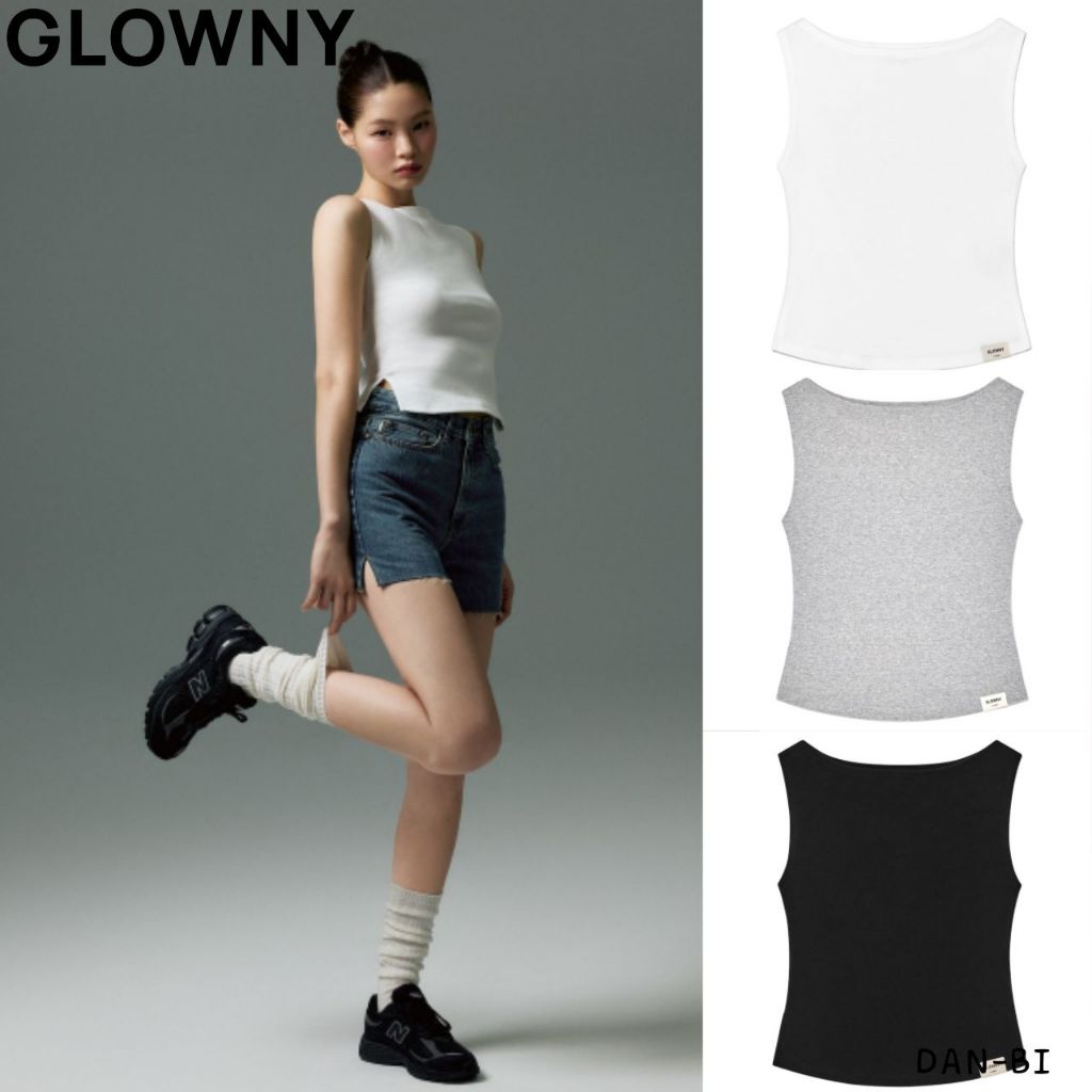 [GLOWNY] G SLIT SLEEVELESS TOP (3 สี) / สินค้า KR แท้ 100% / จัดส่งเร็วจาก KR!