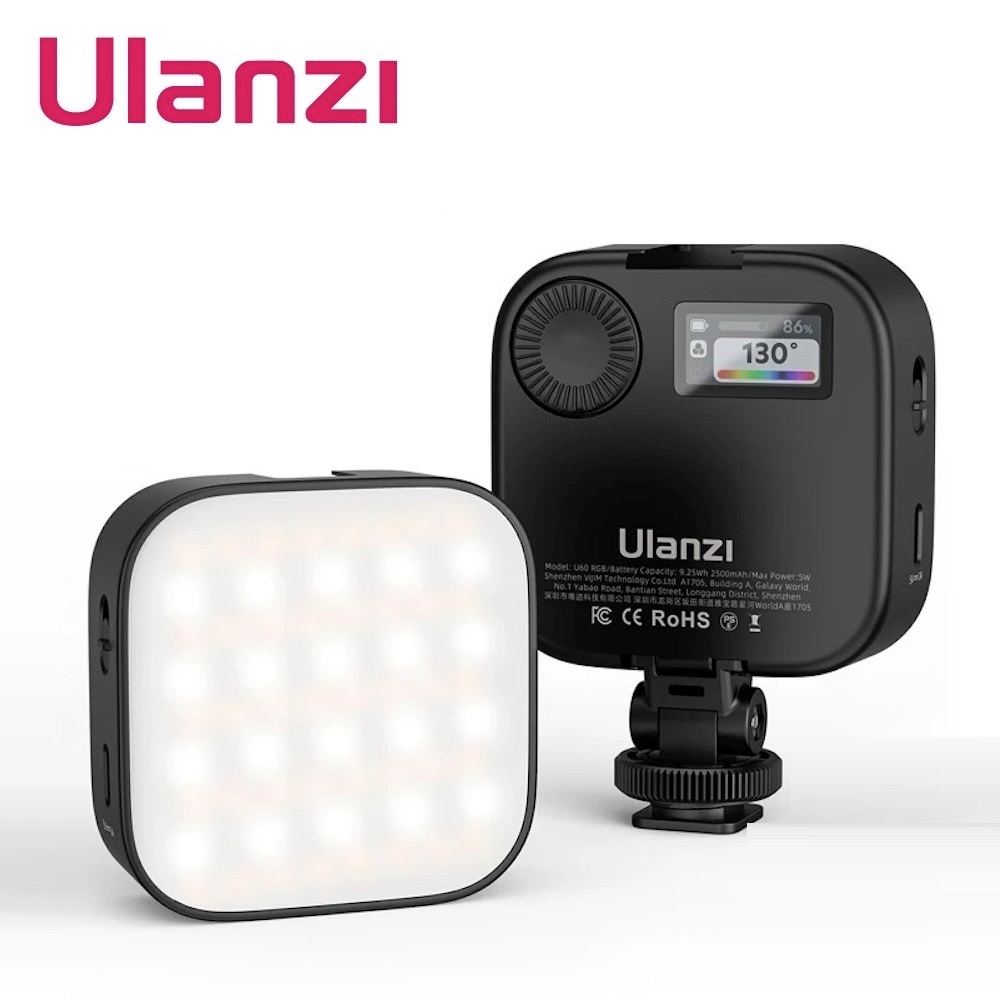 Ulanzi U60 RGB ไฟวิดีโอ LED สําหรับกล้องสมาร์ทโฟน