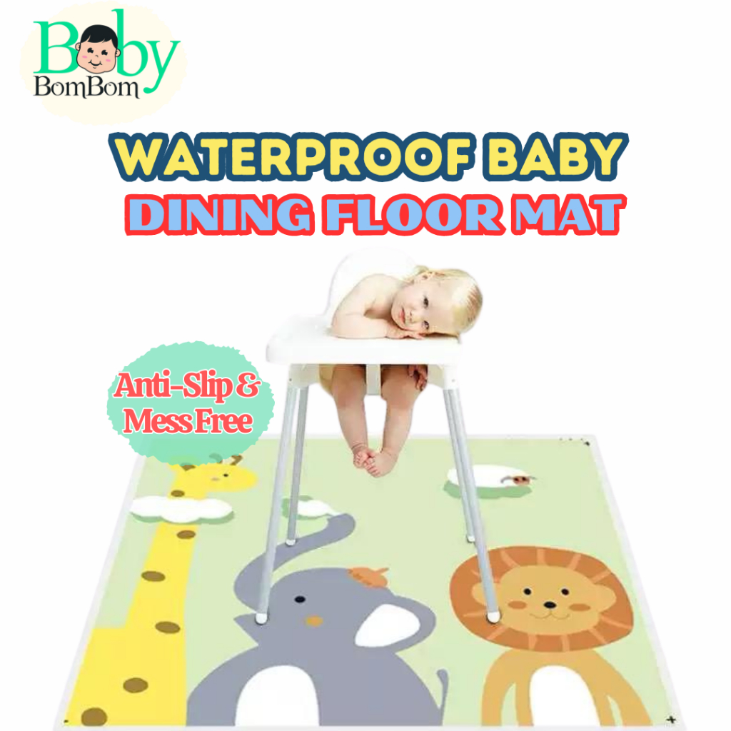 พรมปูพื้นรับประทานอาหารเด็กให้อาหารเก้าอี้สูงป้องกัน BLW
