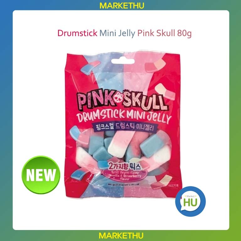 [CU] Drumstick Mini Jelly Pink Skull 80g/เยลลี่สไตล์สวีเดนเกาหลี