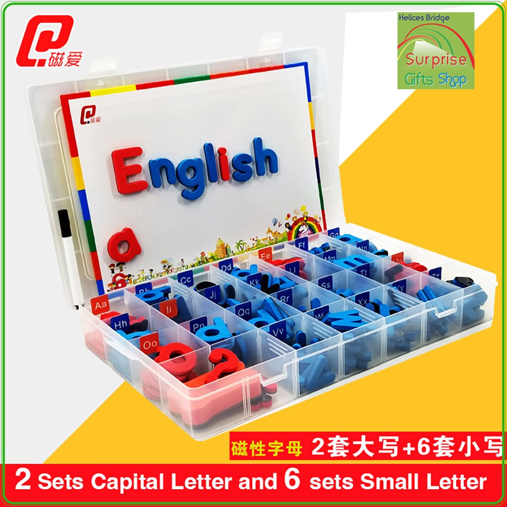 เด็กแม่เหล็กการศึกษาตัวอักษรหมายเลขตัวอักษร ชุด Capital ABC ชุดตัวอักษรขนาดเล็ก abc และหมายเลข 123 P