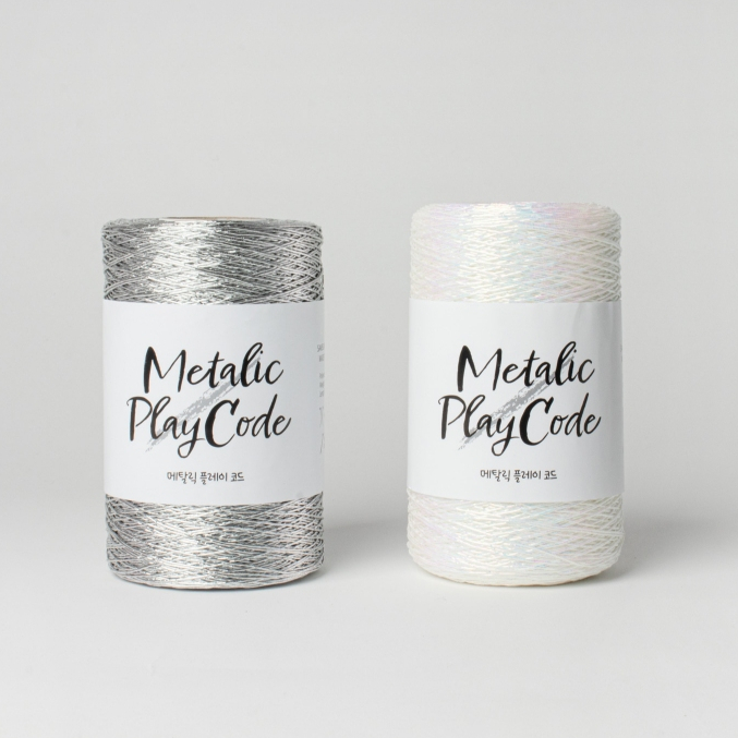 Metallic Play Code (250g) เส้นด้ายโครเชต์โพลีเอสเตอร์เคลือบเงาสําหรับหมวกกระเป๋าฤดูร้อนและอื่นๆ
