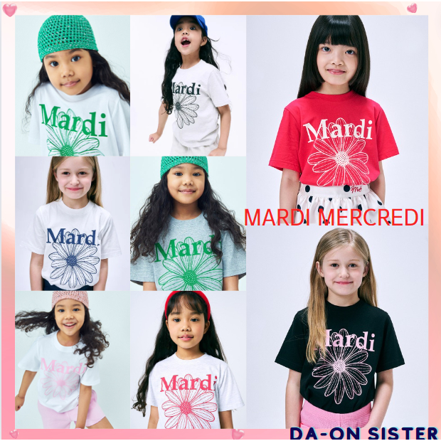 [ Mardi MERCREDI LESPETITS ] KIDS TSHIRT FLOWERMARDI 14COLOR KOREA แท้ 100%