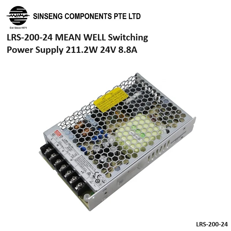 24V MEANWELL 8.8A LRS-200-24 MEAN WELL Switching Power Supply Unit 211.2W 24V 8.8A