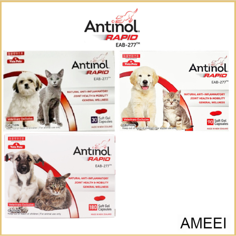 [Vetz Petz] Antinol Rapid EAB-277 สําหรับสุนัขและแมว / อาหารเสริมทางโภชนาการเพื่อสุขภาพร่วม & Mobili