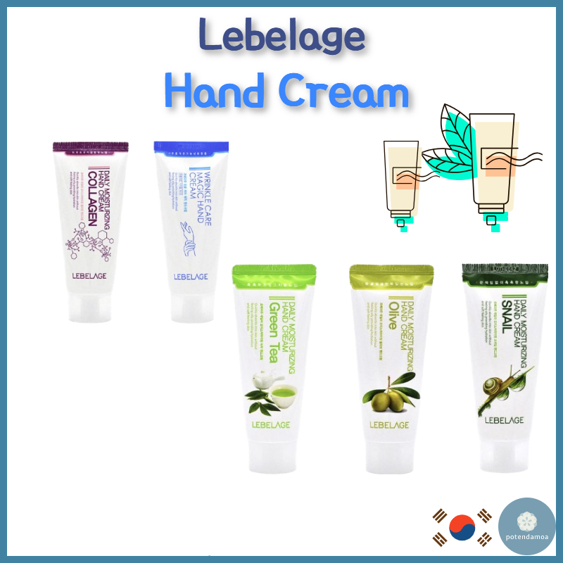 [Lebelage]Daily Moisturizing Hand Cream 100ml 5type Wrinkle Care/Olive/Green Tea/Snail/Collagen