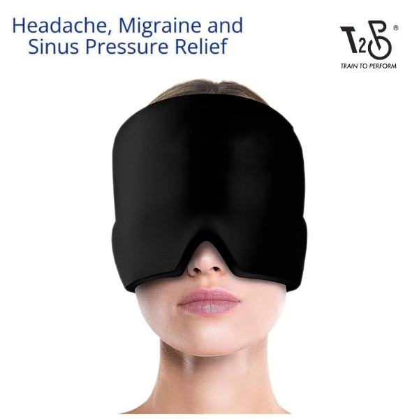 T2P Headache Relief Cap Migraine Ice Head Wrap Migraine Sinus Stress Relief Cap Hot & Cold Therapy