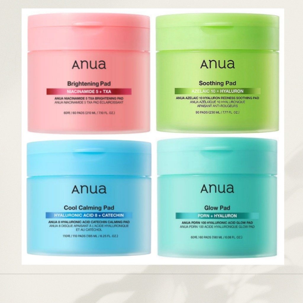 [Anua] Toner Pads (4 ประเภท) – Brightening, Soothing, Calming & Glow – 60 ชิ้น / 90 ชิ้น / 110 ชิ้น