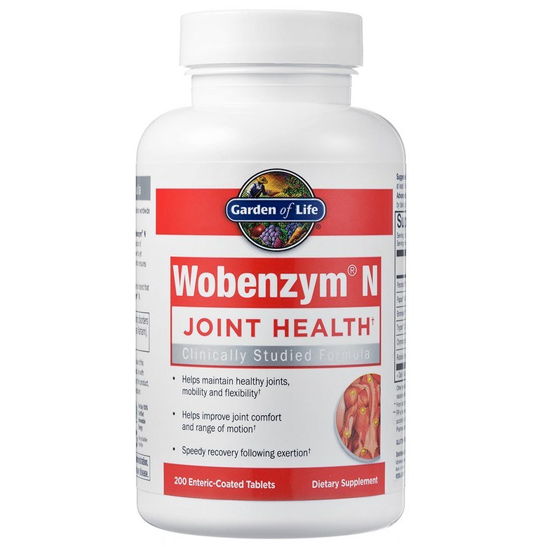[ผลิตในสหรัฐอเมริกา] Garden of Life Wobenzym N Joint Health Tablets, 200 Count - อาหารเสริมเอนไซม์เพื่อสุขภาพร่วม