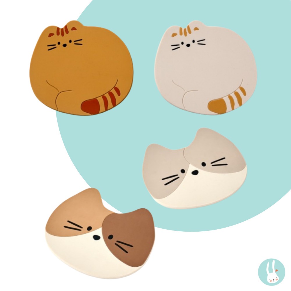 Modern House ที่รองแก้ว Fat Cat Coaster 2P SET
