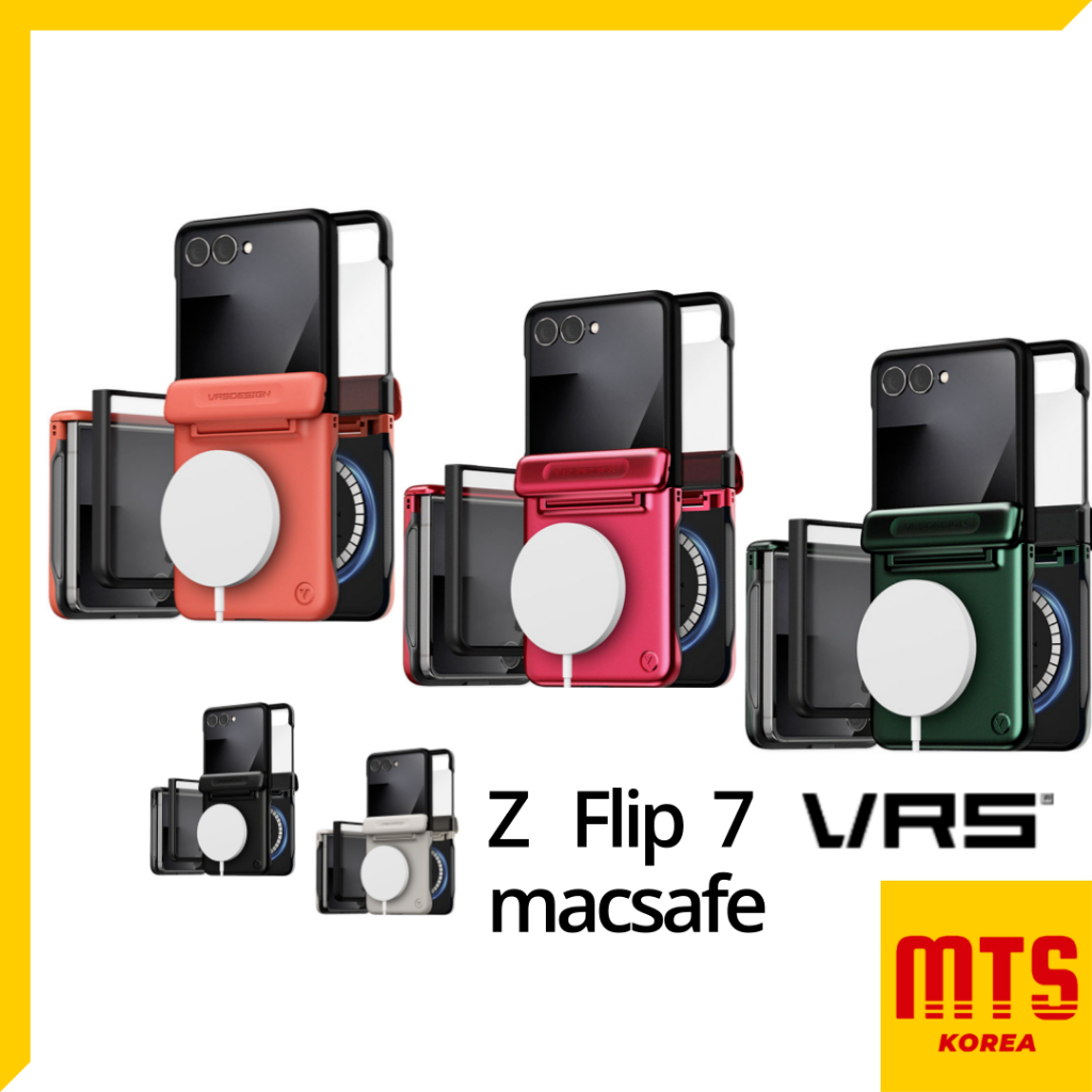 VRS Galaxy Z Flip7 TerraGuard macsafe Modern Macsafe เคสป้องกันโทรศัพท์มือถือบานพับที่เก็บการ์ดกันกร