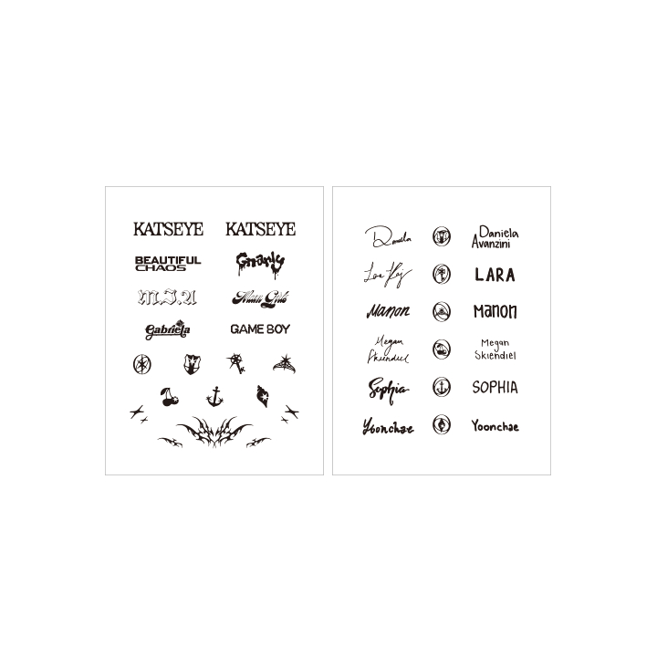 KATSEYE TATTOO STICKER BEAUTIFUL CHAOS